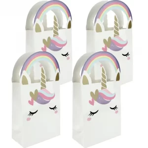 Small Unicorn Paper Party Bags (Pack of 4)