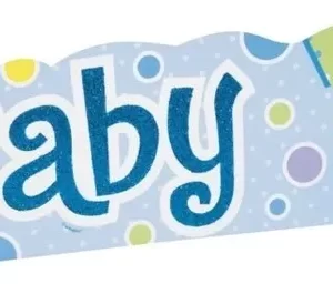 Blue Baby Shower 3D Centerpiece