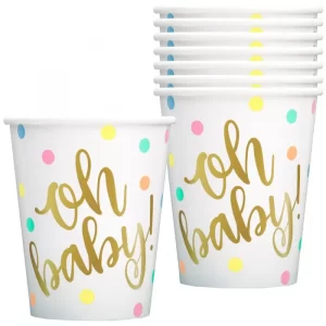 Oh Baby! Colourful Polka Dots Paper Cups (Pack of 8)