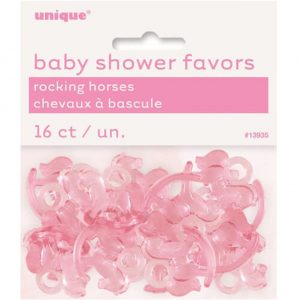 Baby Shower Favours Pink Rocking Horses (Pack of 16)