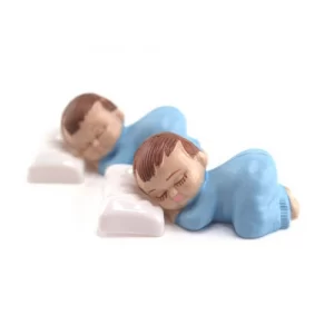 Blue Baby Shower Sleeping Babies (Pack of 2)