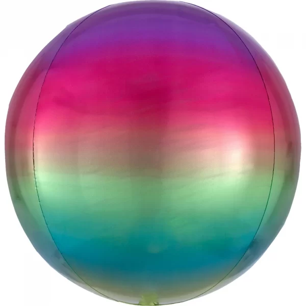 Orbz Metallic Rainbow Helium Balloon