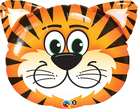 30" SHAPE FOIL TICKLED TIGER