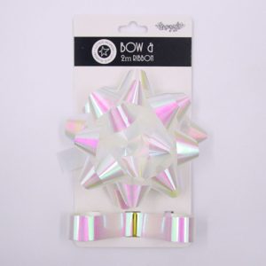 12.5cm Bow & 2M Ribbon Iridescent