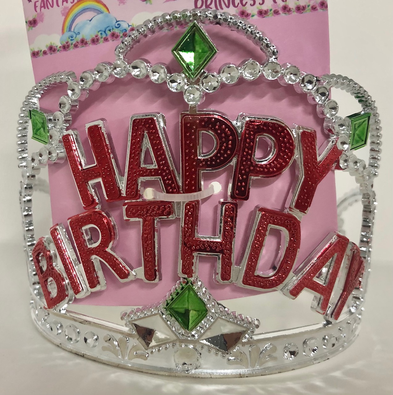 Happy Birthday Princess Gem Tiara - red