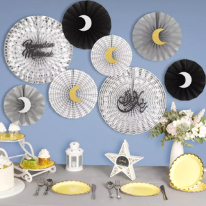 Ramadan Paper Fans Home Decoration Set