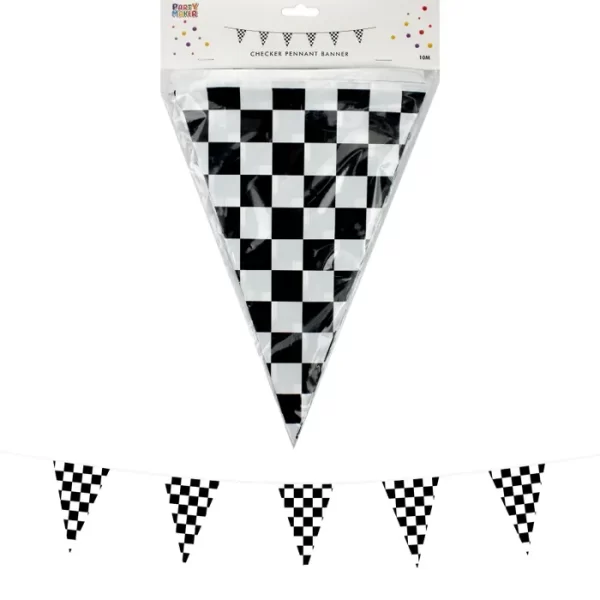 Checkered Flag Pennant Banner