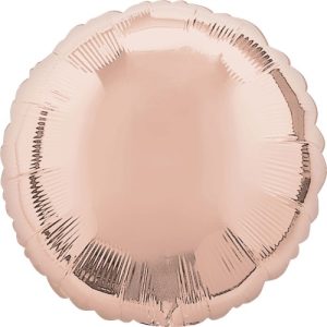 Round Shaped Rose Gold Foil Balloon 43cm