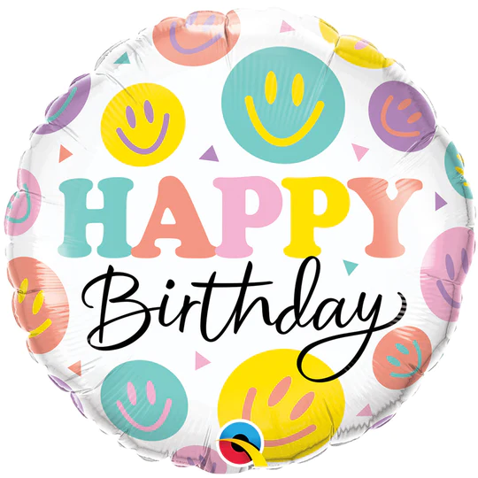 BIRTHDAY COLORFUL SMILES 18 inch