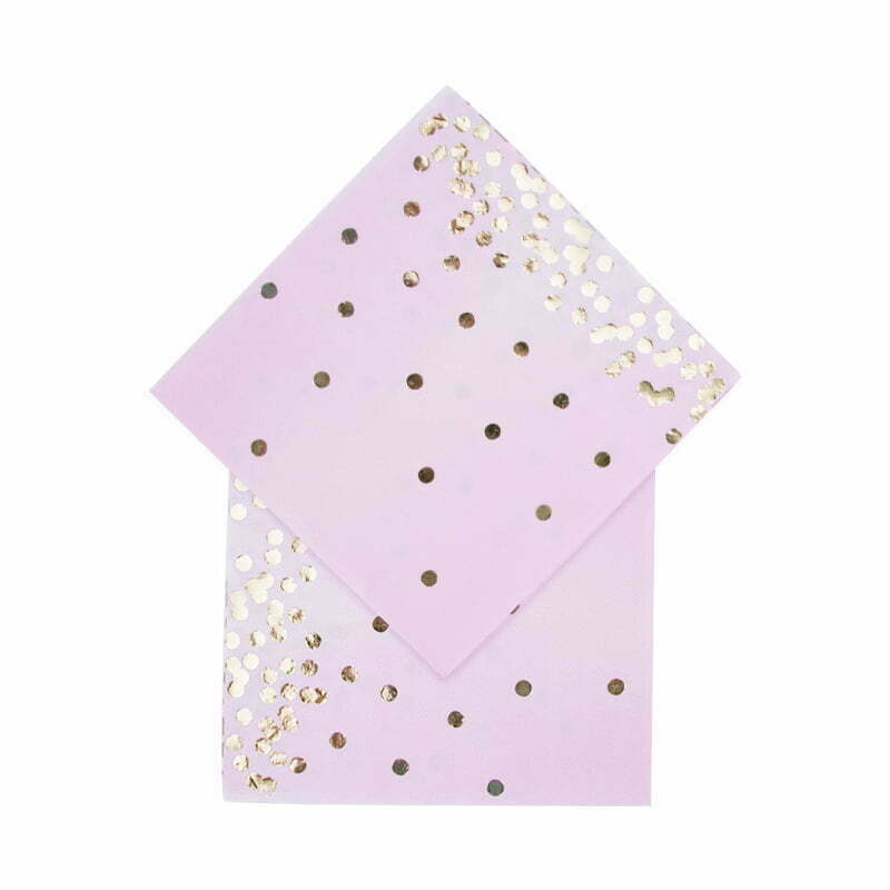 Pink Dot Foil Napkin (pack of 16)