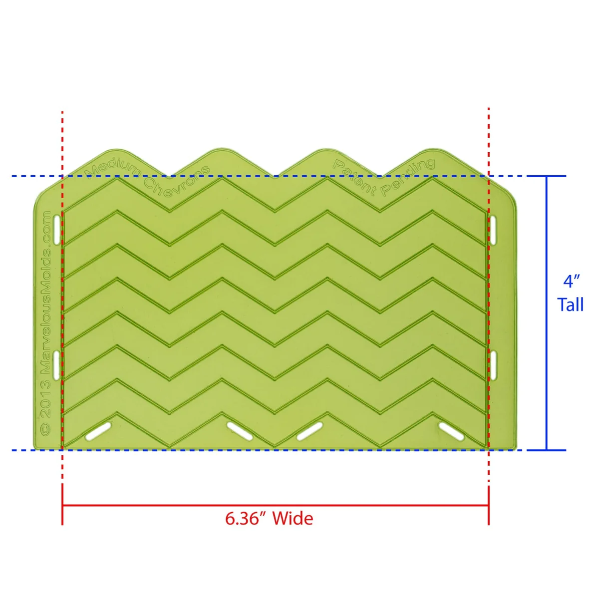 Medium Chevron Silicone Onlay Ribbon