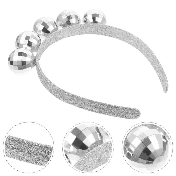 Headband Girl Hair Accessories Decor Alien 80s Disco Ball Headpiece Hairband Ornament Miss