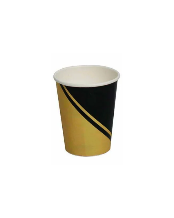 Black with Gold Foil Paper Cups