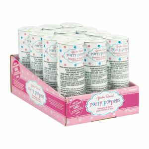 Gender Reveal Pink Confetti Party Popper 10cm