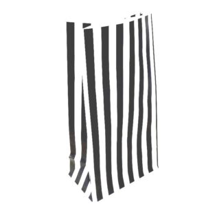 Black Paper Party Striped Loot Bags Pack of 10