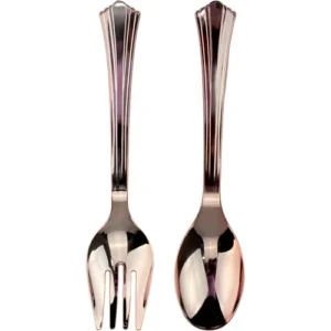 Rose Gold Plastic Salad Server Set (2 Pieces)