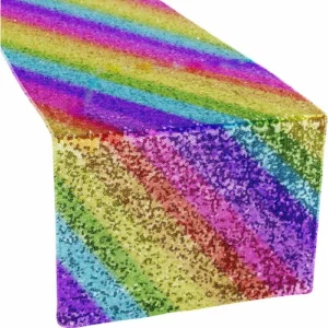 Rainbow Sequin Table Runner 180cm
