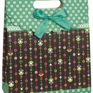 Teal Floral Purse Large Gift Bag