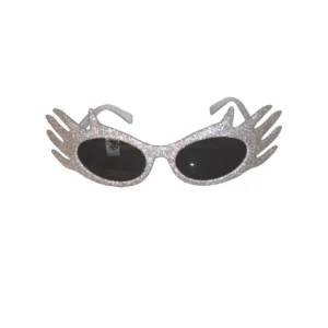 Sparkling Silver Glitter Dame Edna Costume Glasses