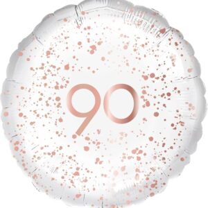90th RoseGold Foil Balloon 45Cm