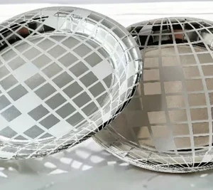 Disco Ball Large Paper Plates (Pack of 8)