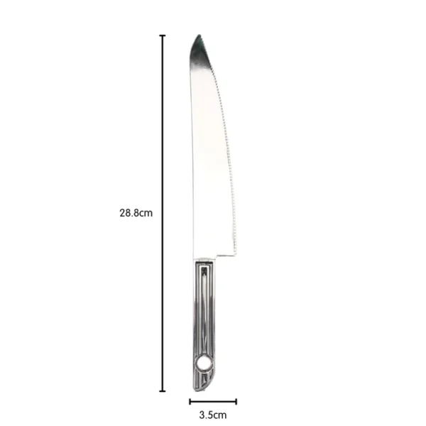 Silver Reusable Plastic Cake Knife