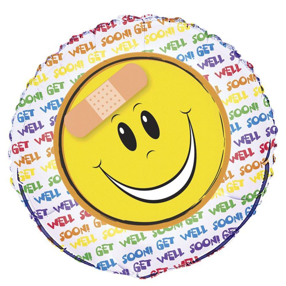 Get Well Smile Foil Balloon 45cm