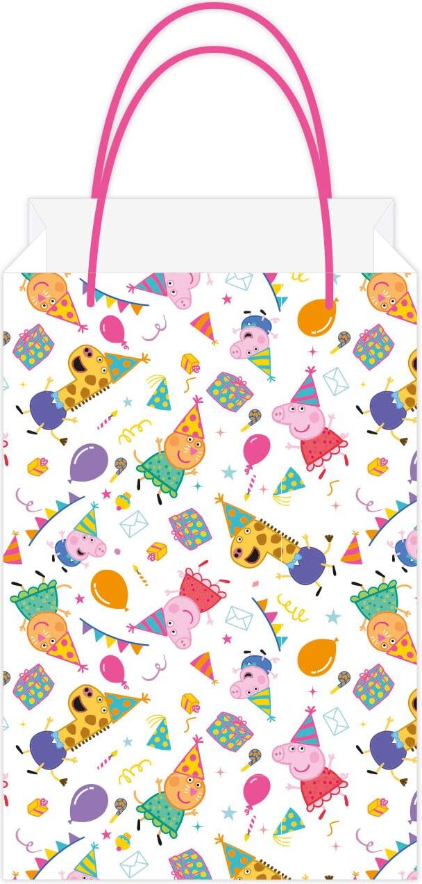 Peppa Pig Party paper bags (8 pieces)