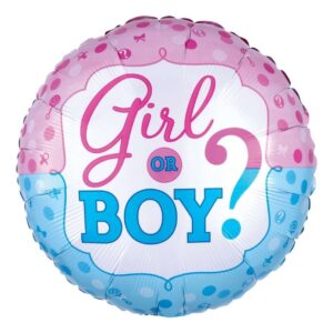 Gender Reveal Foil Balloon Multicoloured 43cm