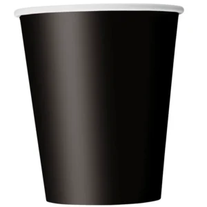 Black Paper Cups 9OZ (Pack of 12)
