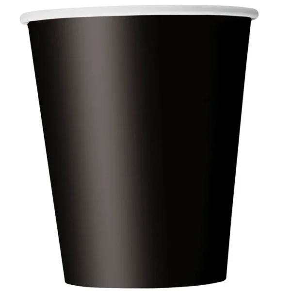 Black Paper Cups 9OZ (Pack of 12)