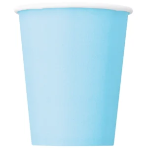 Powder Blue Paper Cups 9OZ (Pack of 12)
