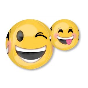 Orbz Winking Emoticons Foil Balloon Multicoloured 38 x 40 cm