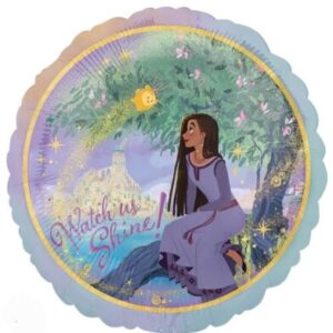 DISNEY PRINCESS WISH ASHA FOIL HELIUM BALLOON watch us shine 17"