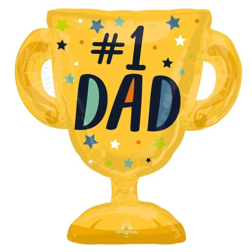 Supershape #1 Dad Trophy Shaped Foil Balloon