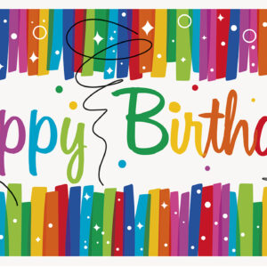 Rainbow Ribbons Giant Wall Banner