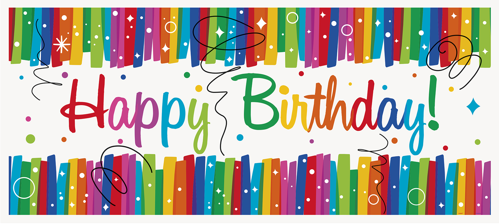 Rainbow Ribbons Giant Wall Banner