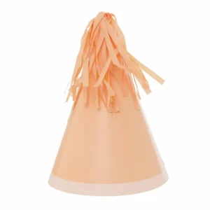 Pastel Coral Tassel Topper Party Hats (Pack of 10)