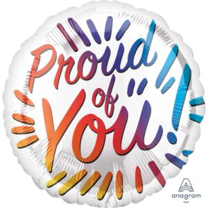 Proud of You Rainbow Foil Balloon 45cm