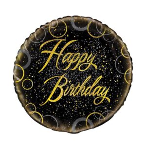 Glitz Gold Happy Birthday Foil Balloon 45cm