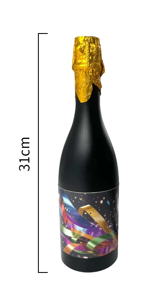 Large Champagne Twist Bottle Party Popper 31cm
