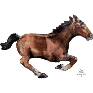 Galloping Brown Horse SuperShape Foil Balloon