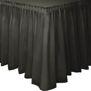 Black Plastic Table Skirt