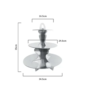 Metallic Silver Cupcake Stand
