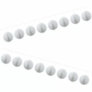 Decorative Honeycomb Garland 4m - White