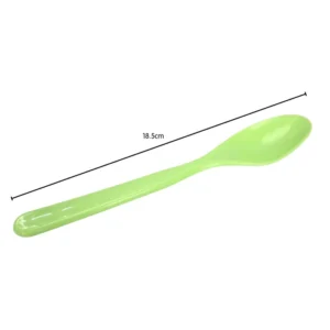 Light Lime Green Reusable Plastic Spoons (Pack of 18)
