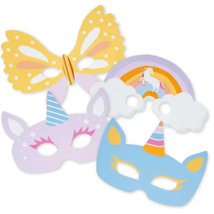 Unicorn Party Masks (Pack of 8)