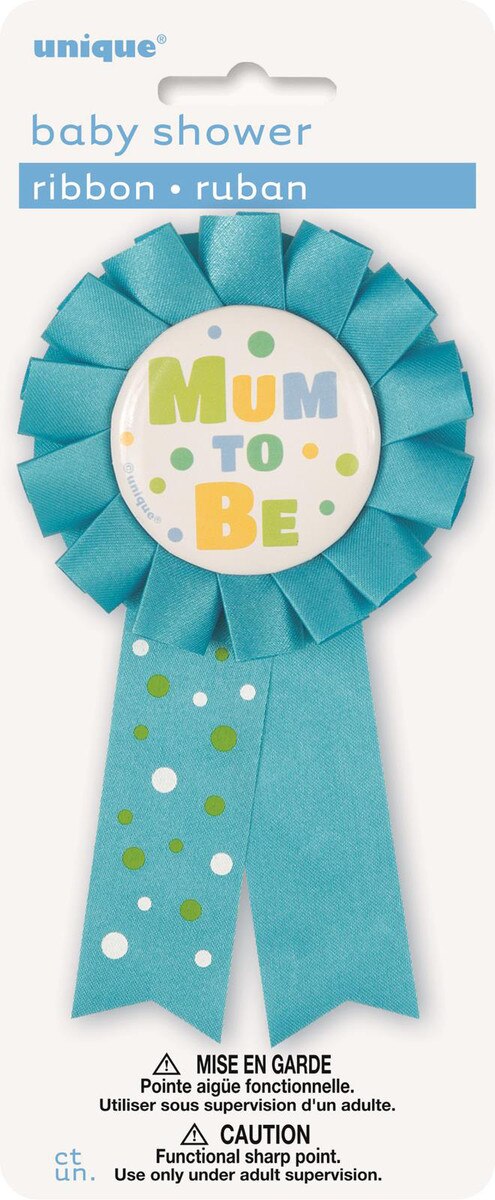 Mum to Be Award Ribbon Blue Badge