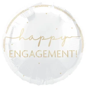 Happy Engagement Gold Script Foil Balloon 18 inch
