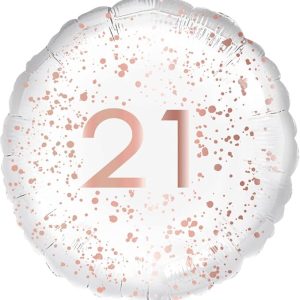 Rose Gold 21st Birthday Celebration Standard Foil Balloon 45 cm